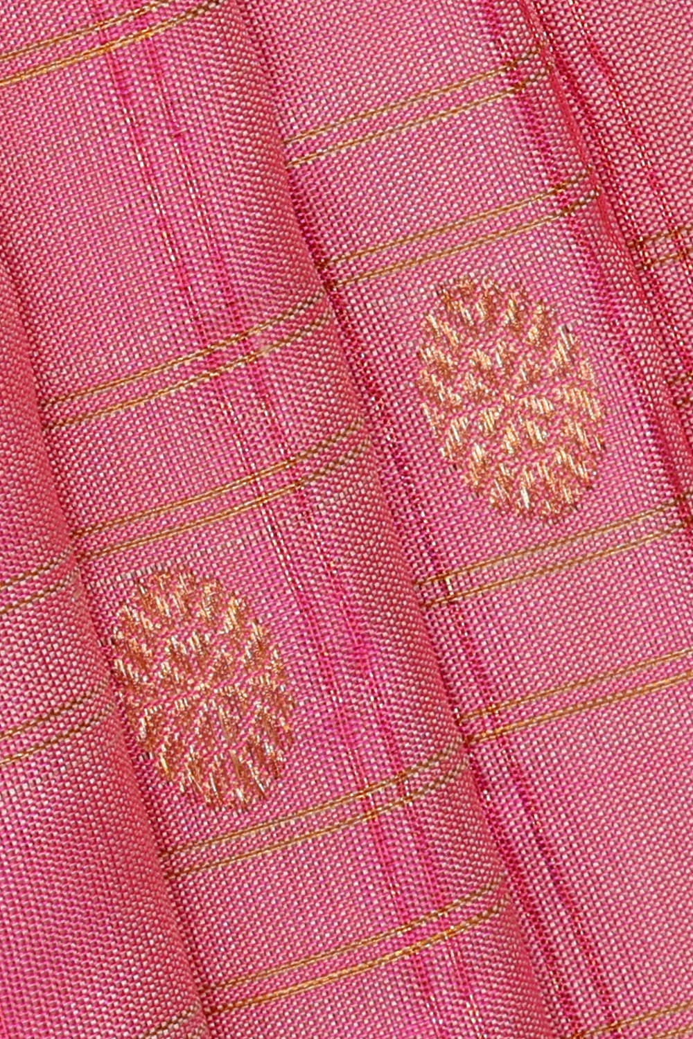 Image of Gadwal Silk Pink Saree