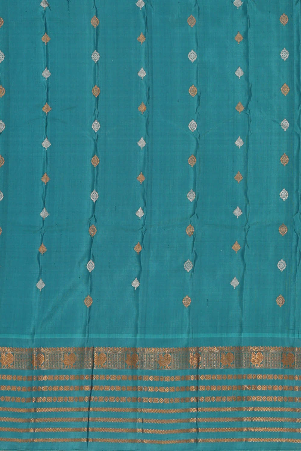 Image of Gadwal Silk Light Peach Saree