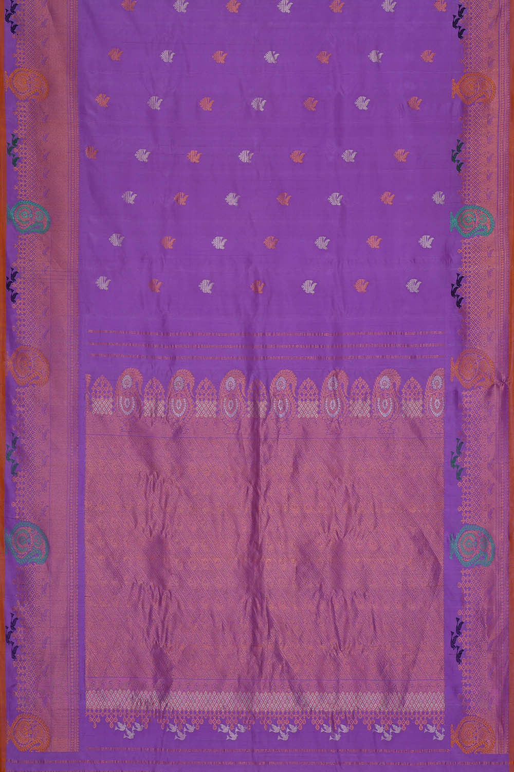 Image of Gadwal Silk Lavender Saree