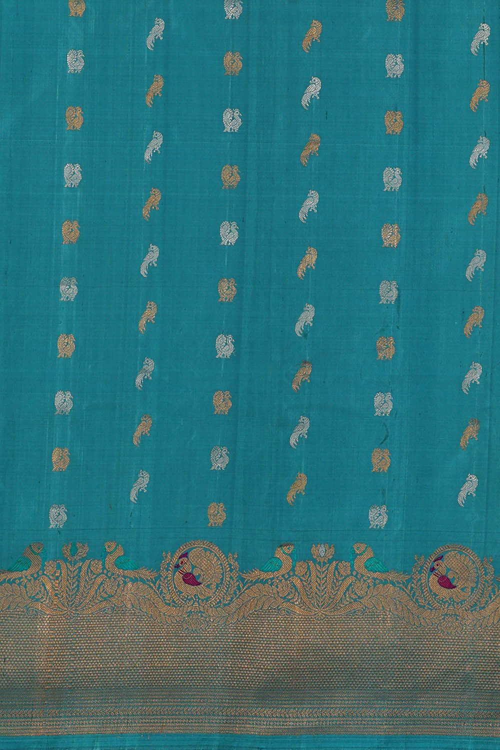 Image of Gadwal Silk Light Yellow Saree