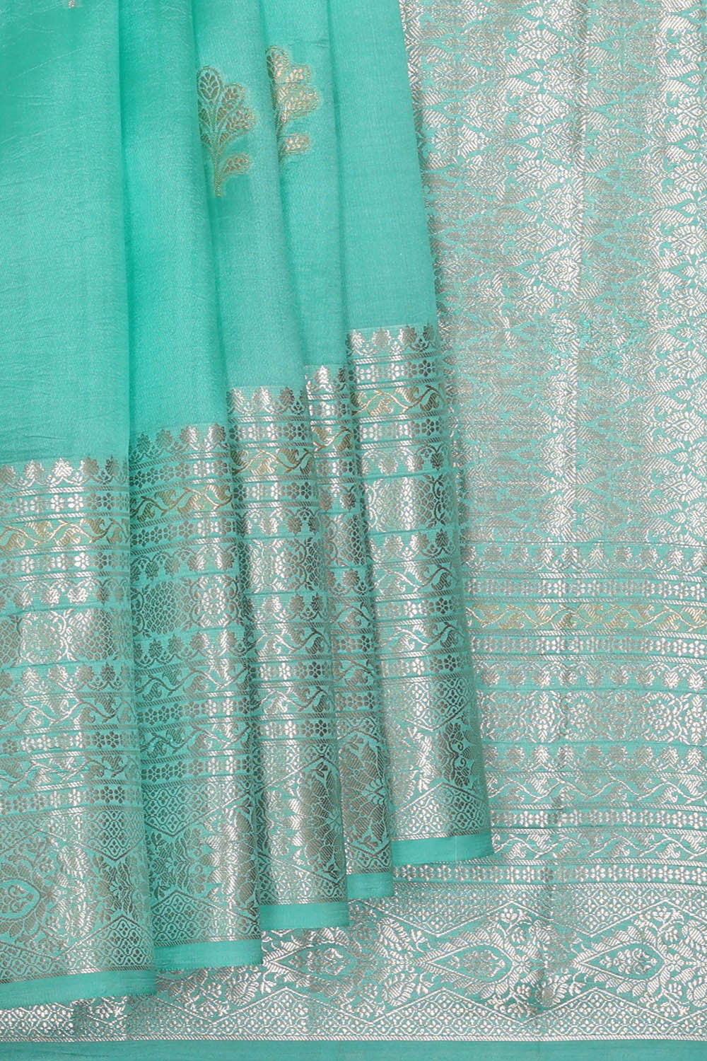 Turquoise Blue Silk Saree