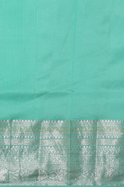 Image of Turquoise Blue Silk Saree