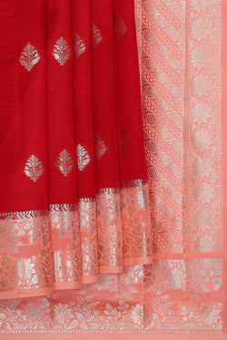 Image of Red Silk Saree