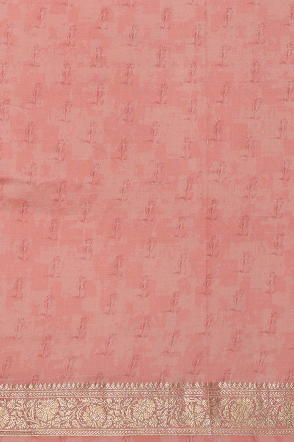 Printed Light Pink Silk Saree