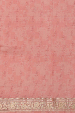 Image of Printed Light Pink Silk Saree
