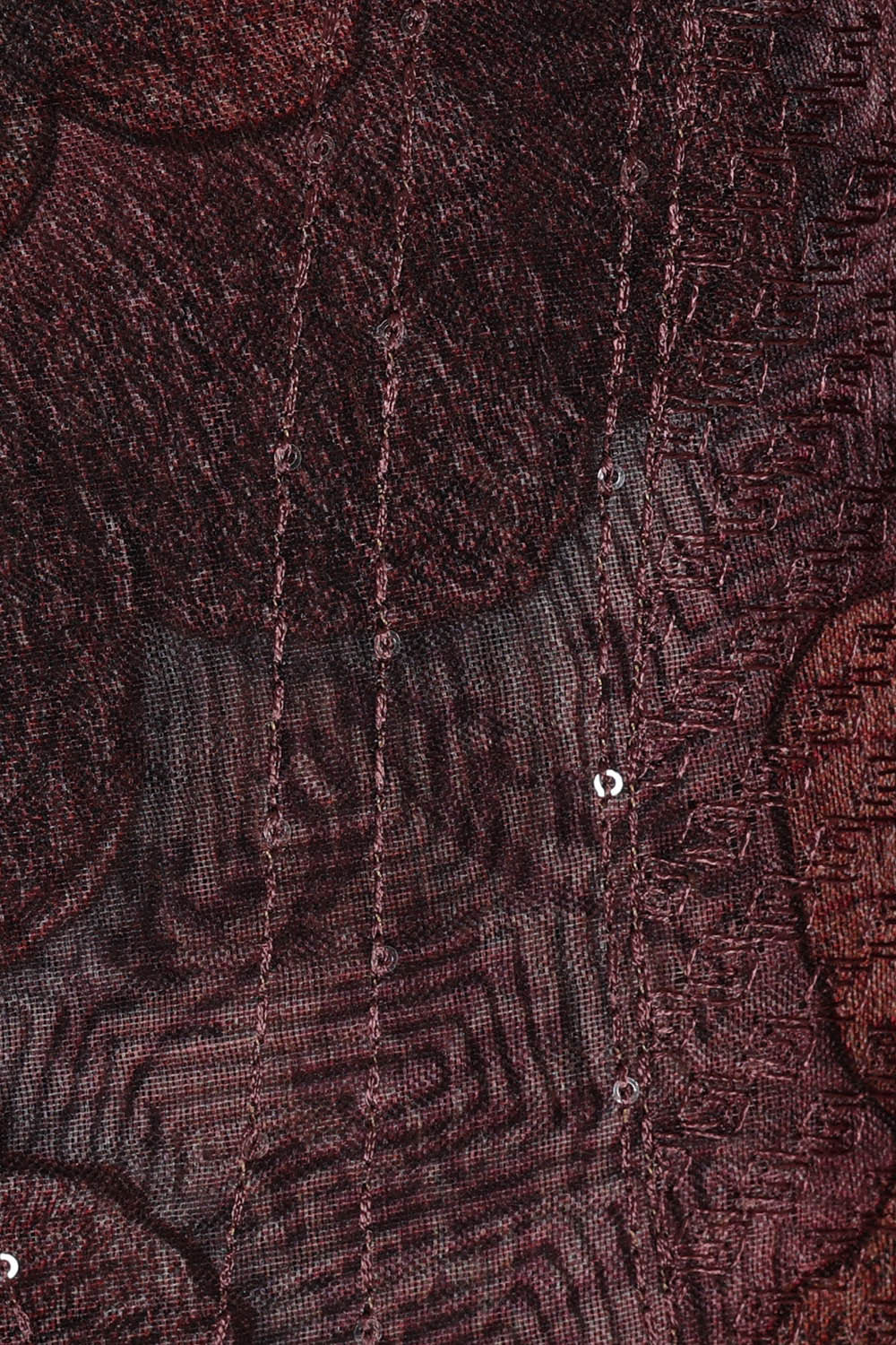 Image of Printed Banarasi Organza Peach Pink Saree