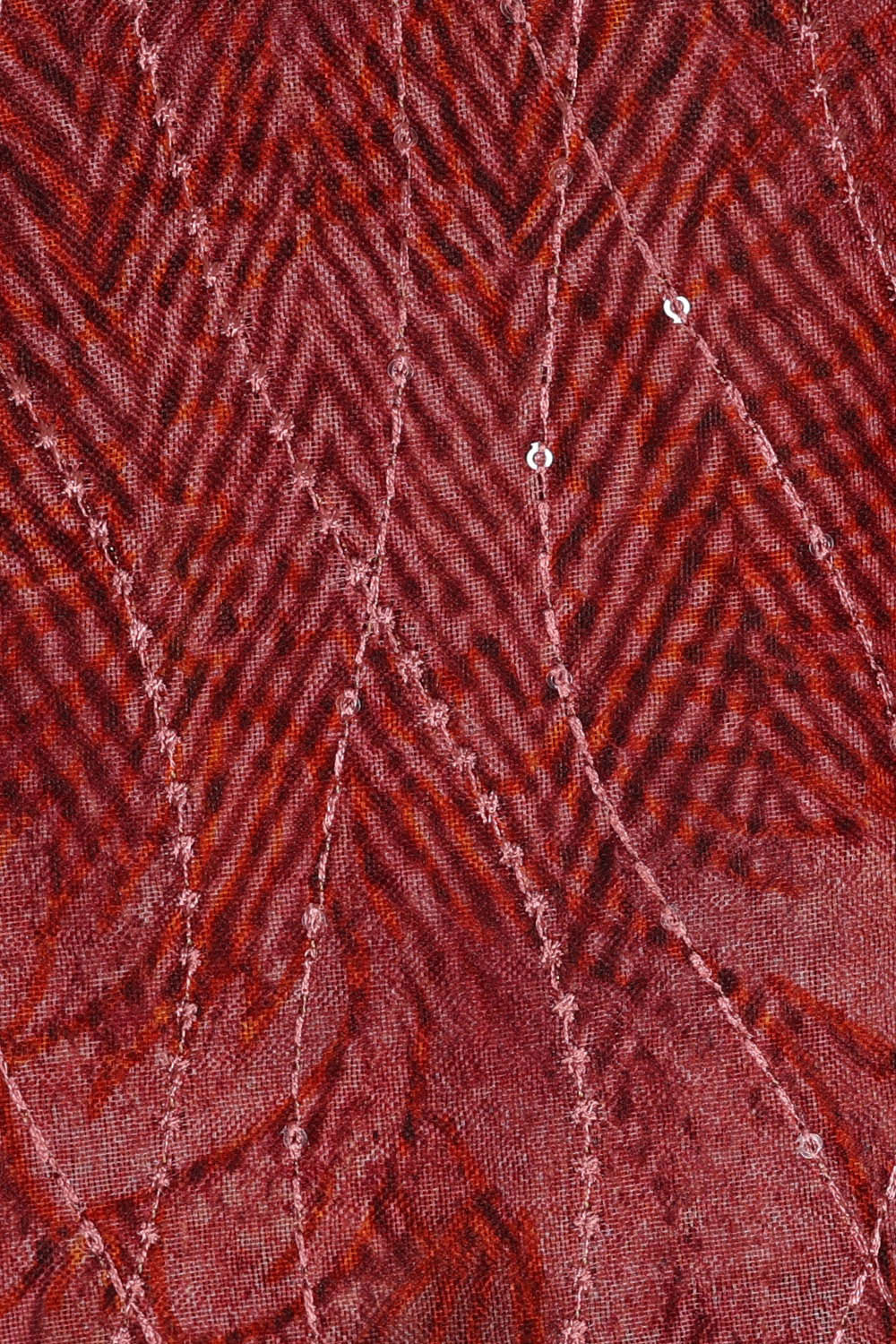 Image of Printed Banarasi Organza Light Red Saree