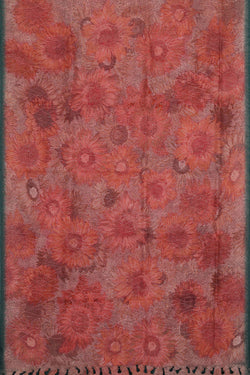 Image of Printed Banarasi Organza Light Red Saree