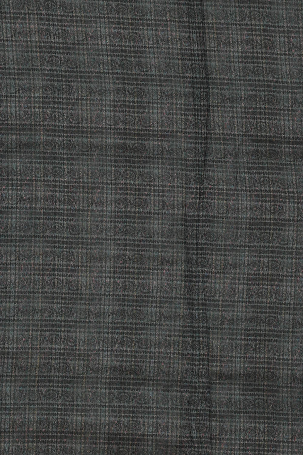 Image of Printed Banarasi Organza Greyish Black Saree