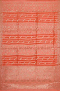 Image of Peach Silk Saree