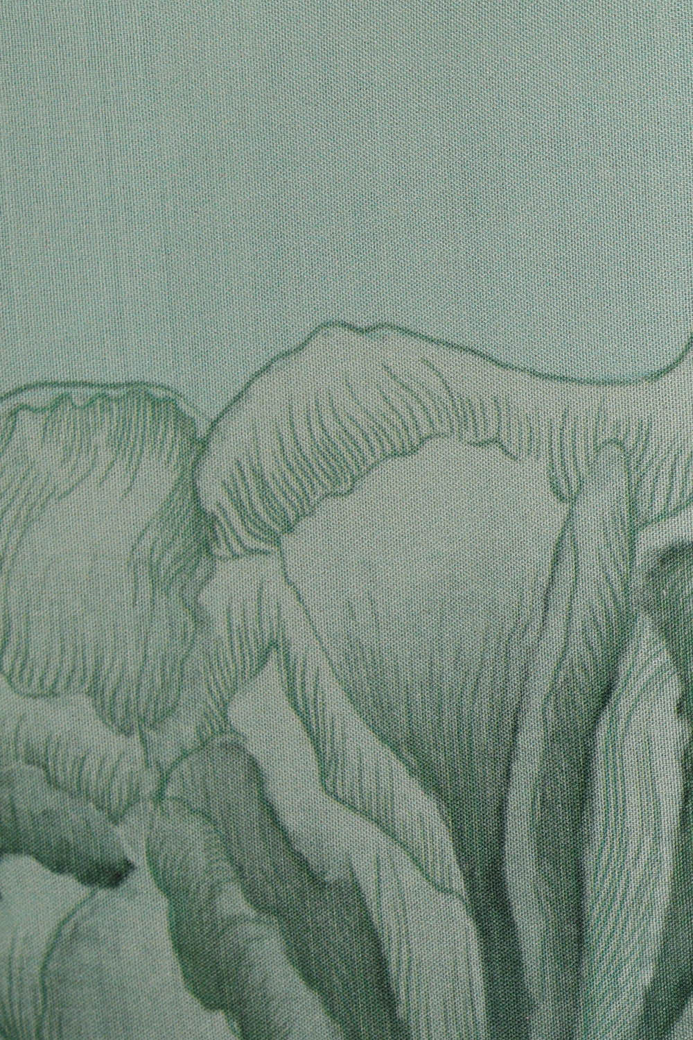 Image of Printed Sea Blue Silk Saree