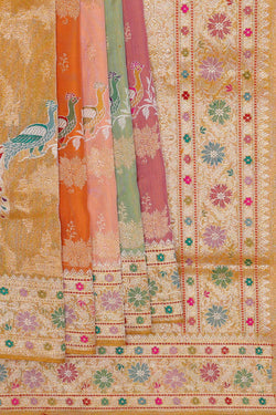 Image of Banarasi Silk Multicolour Saree