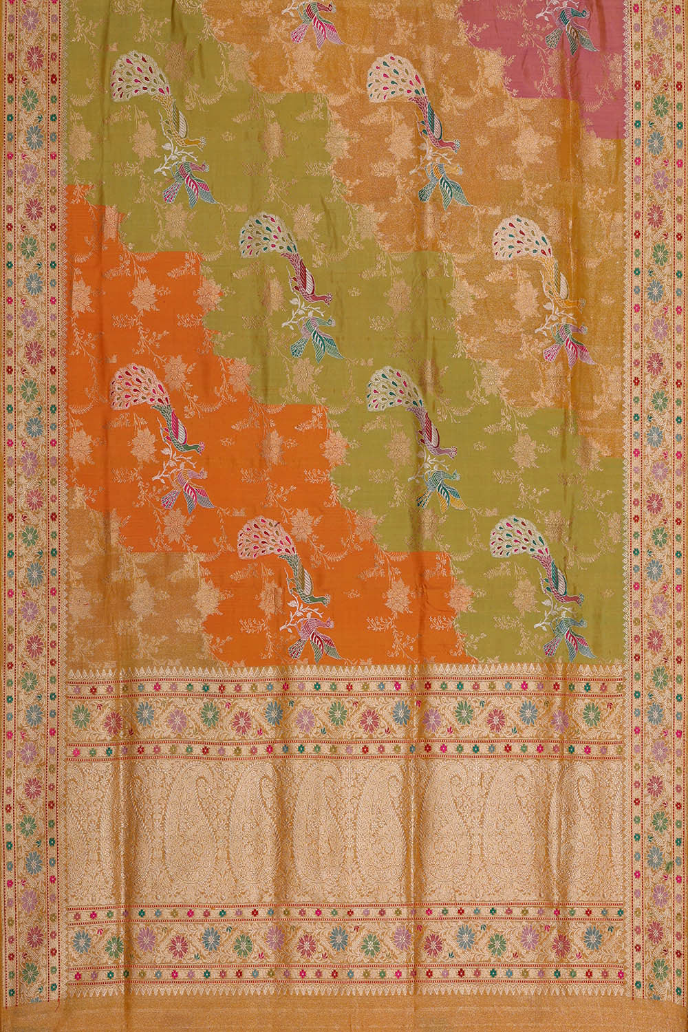 Image of Banarasi Silk Multicolour Saree