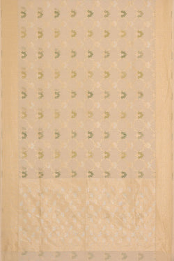 Image of Banarasi Kora Cream Saree