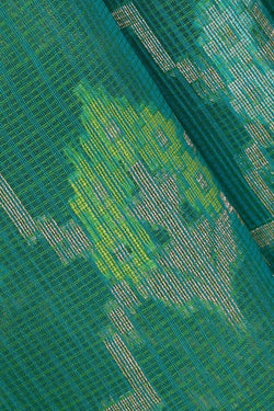 Image of Banarasi Kora Deep Sea Green Saree