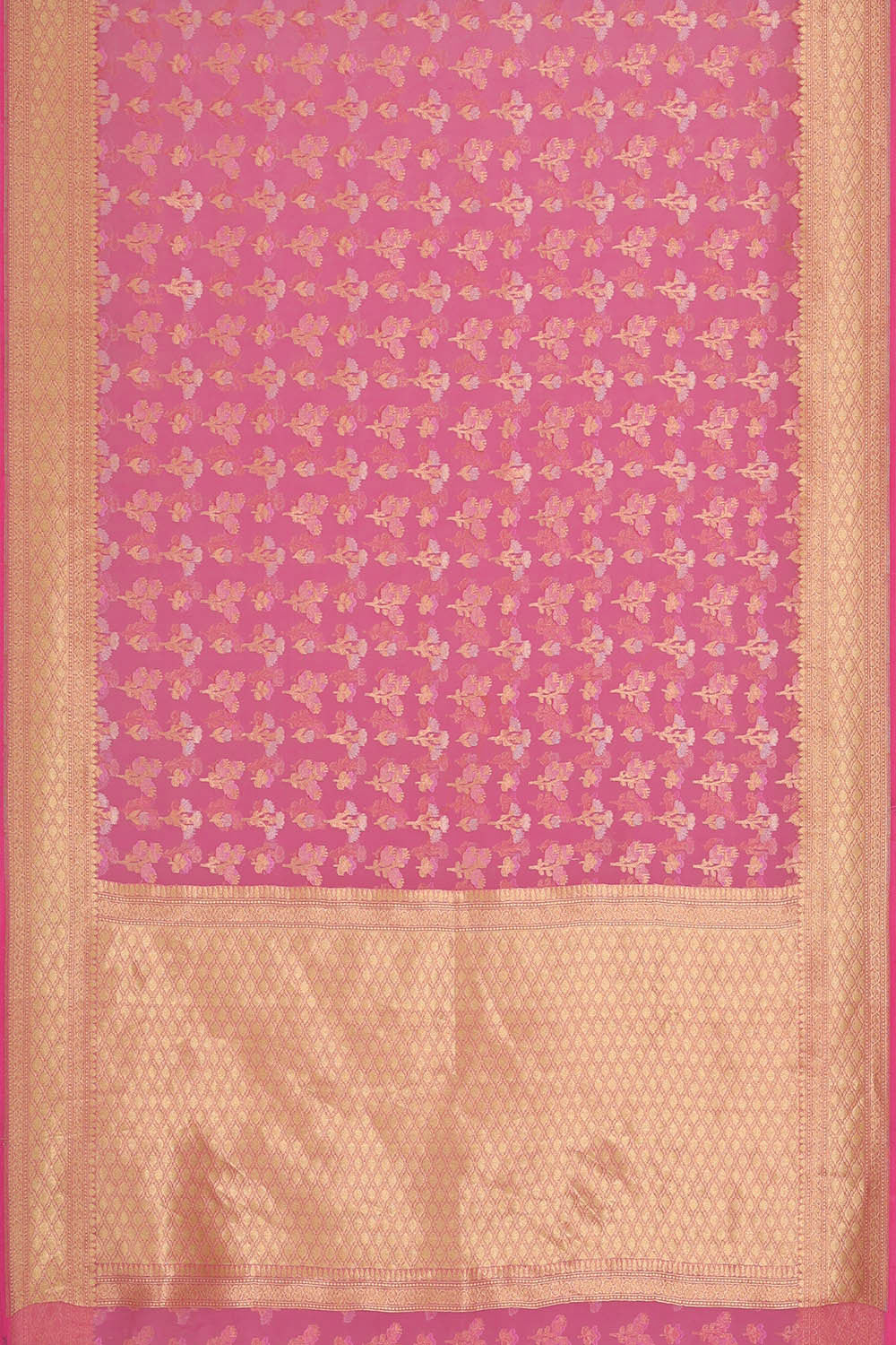 Banarasi Kora Pink Saree