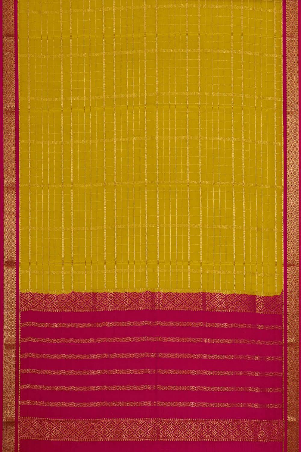 Binny Crepe Dark Yellow Saree