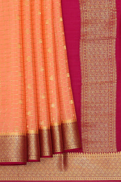 Image of Binny Crepe Peach Saree