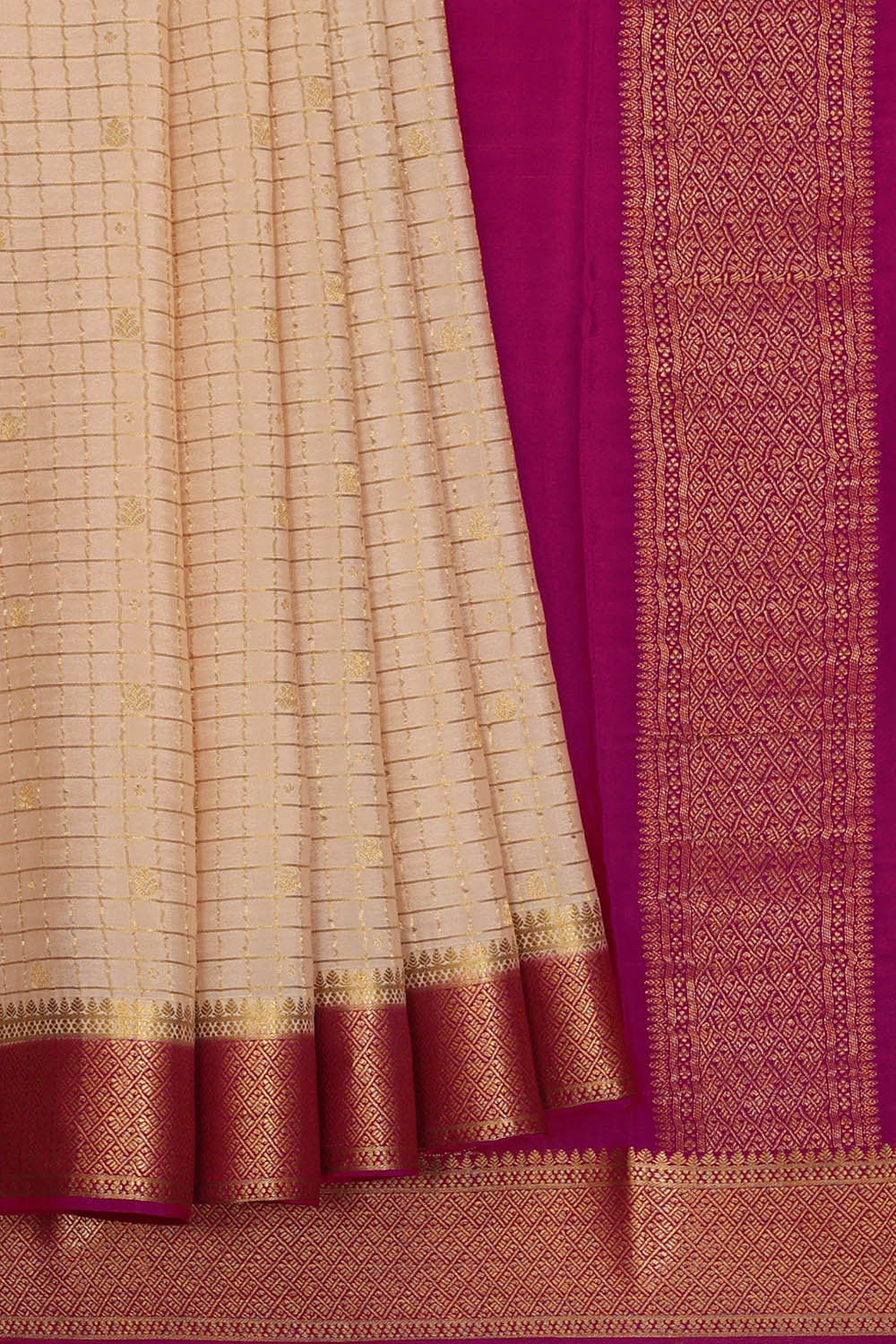 Binny Crepe Cream Saree