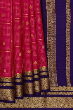 Image of Binny Crepe Rani Pink Saree