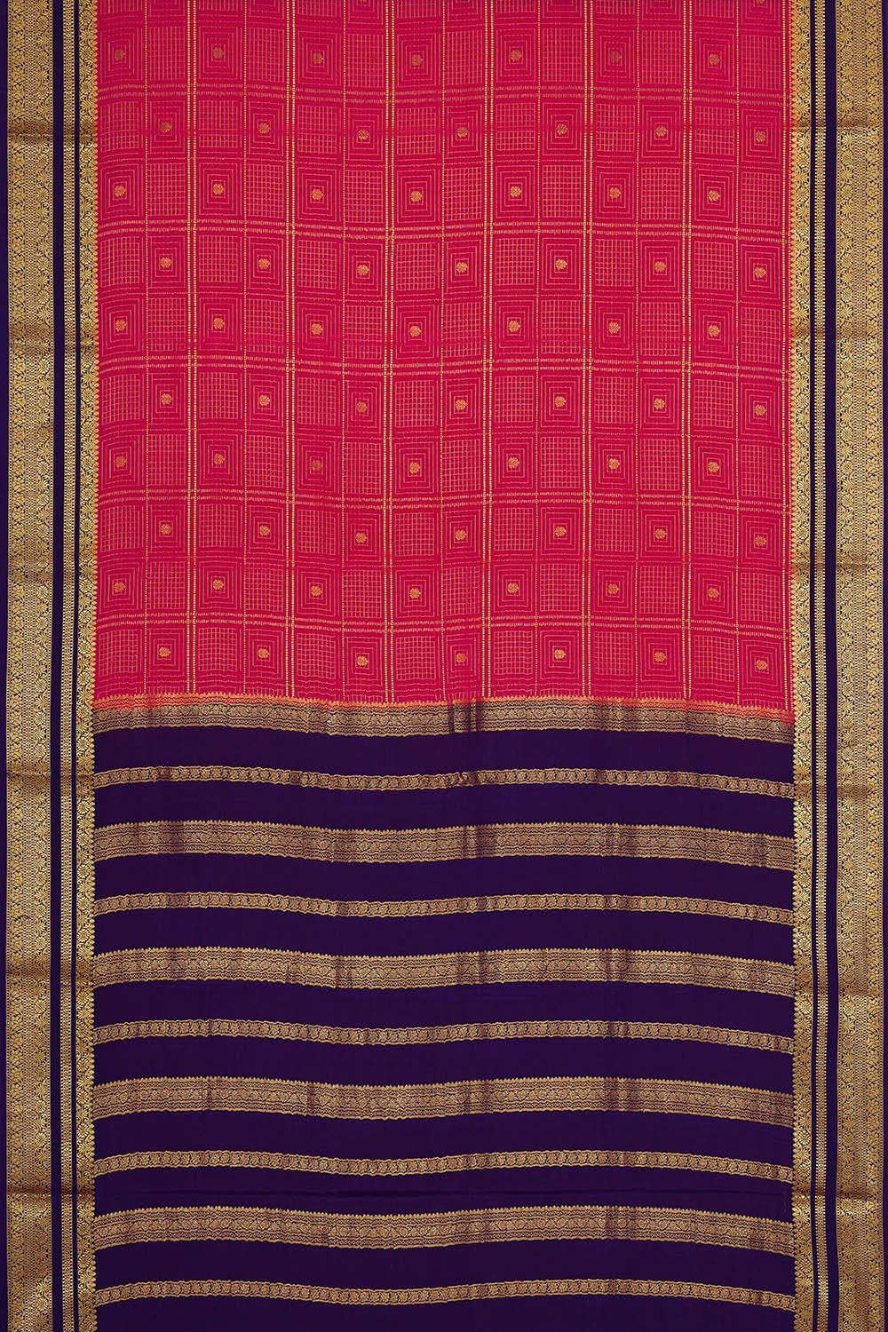 Binny Crepe Rani Pink Saree