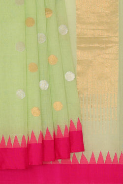Image of Ponduru Silk Light Pista Green Saree