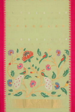 Image of Ponduru Silk Light Pista Green Saree