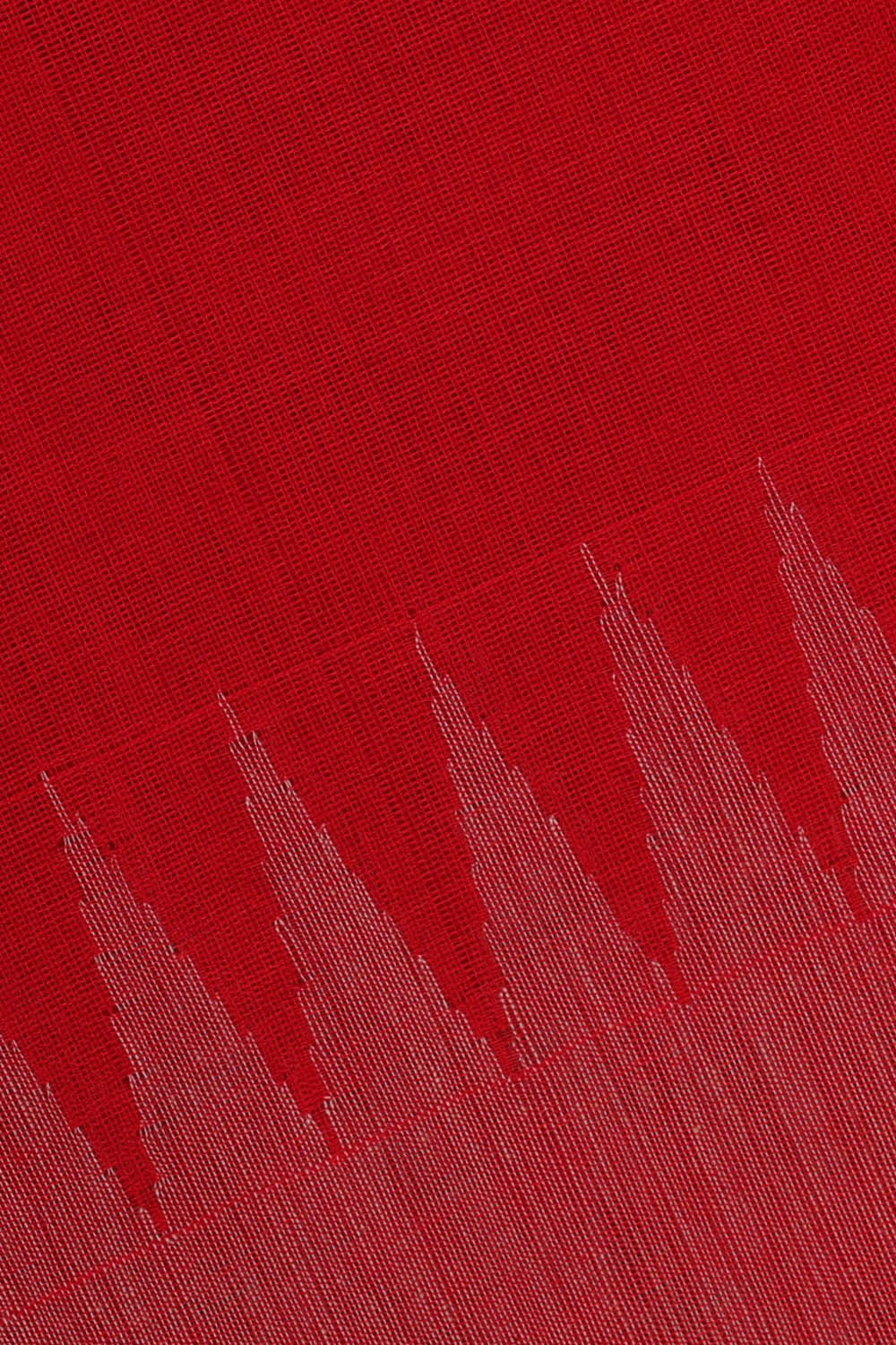 Image of Ponduru Cotton Red Saree