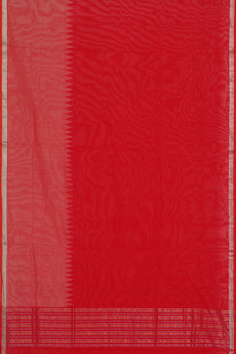 Image of Ponduru Cotton Red Saree