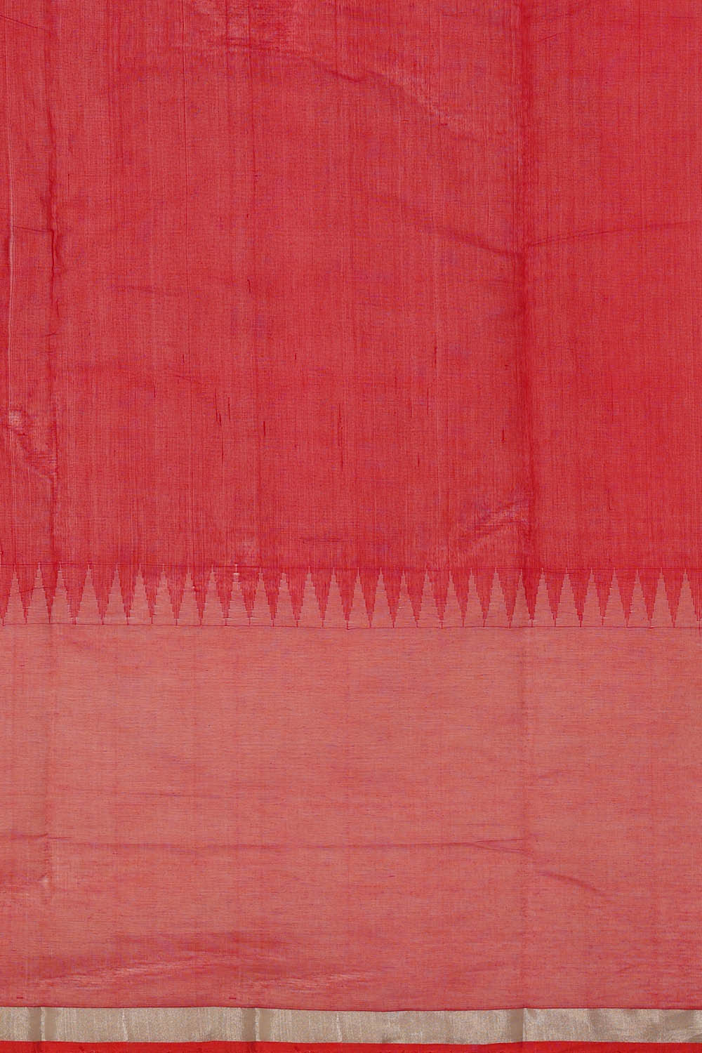 Image of Ponduru Cotton Red Saree