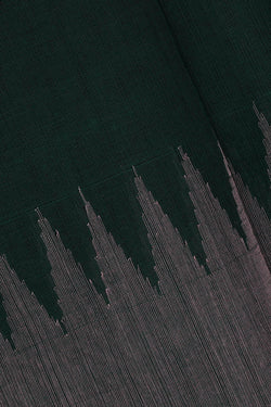 Image of Ponduru Silk Bottle Green Saree