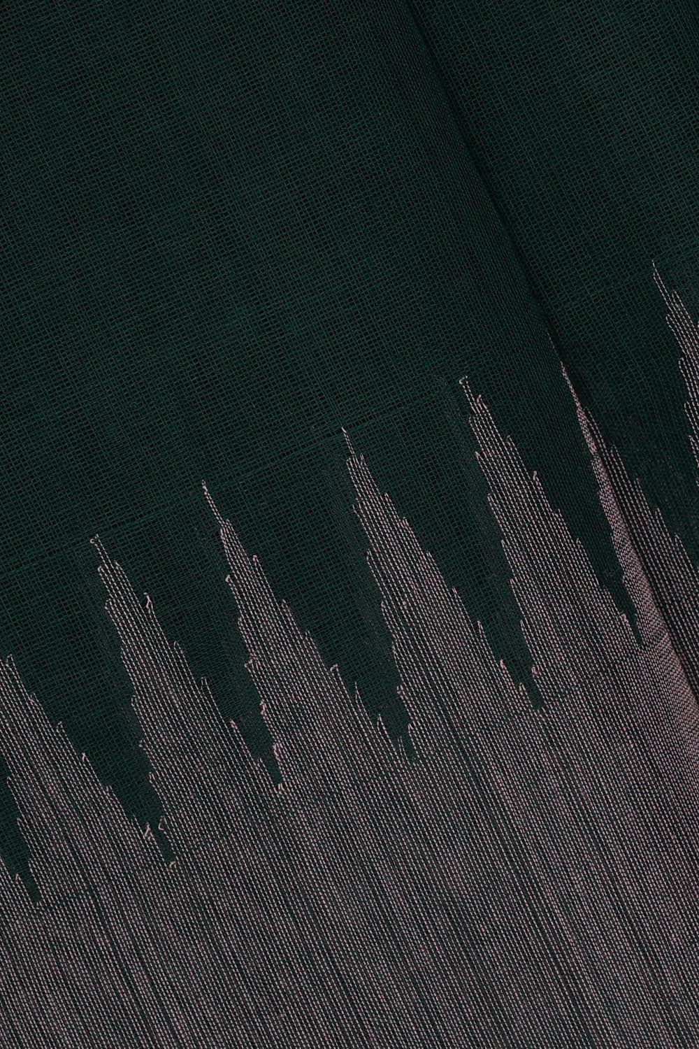 Image of Ponduru Cotton Bottle Green Saree