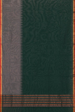 Image of Ponduru Silk Bottle Green Saree