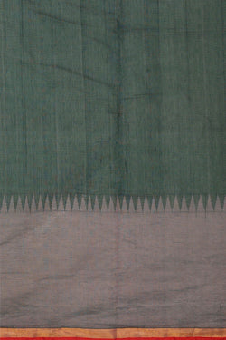 Image of Ponduru Silk Bottle Green Saree
