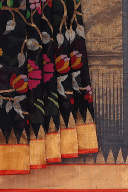 Image of Ponduru Silk Black Saree