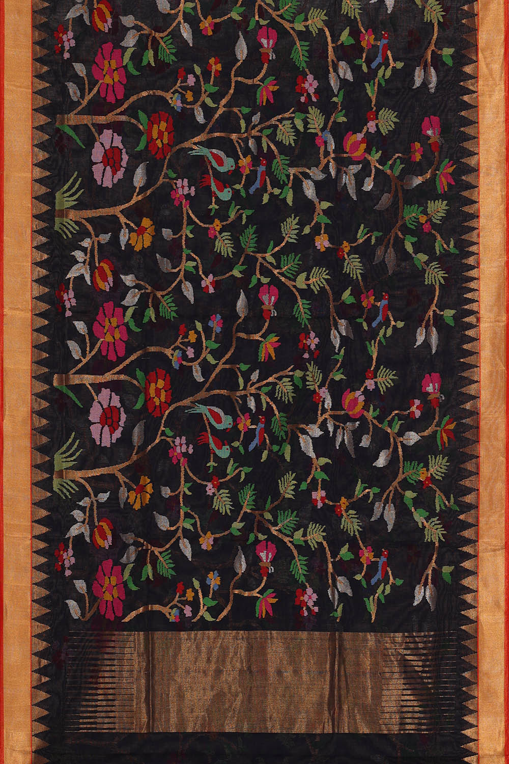 Ponduru Silk Black Saree