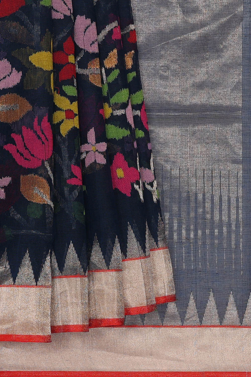 Ponduru Silk Navy Blue Saree