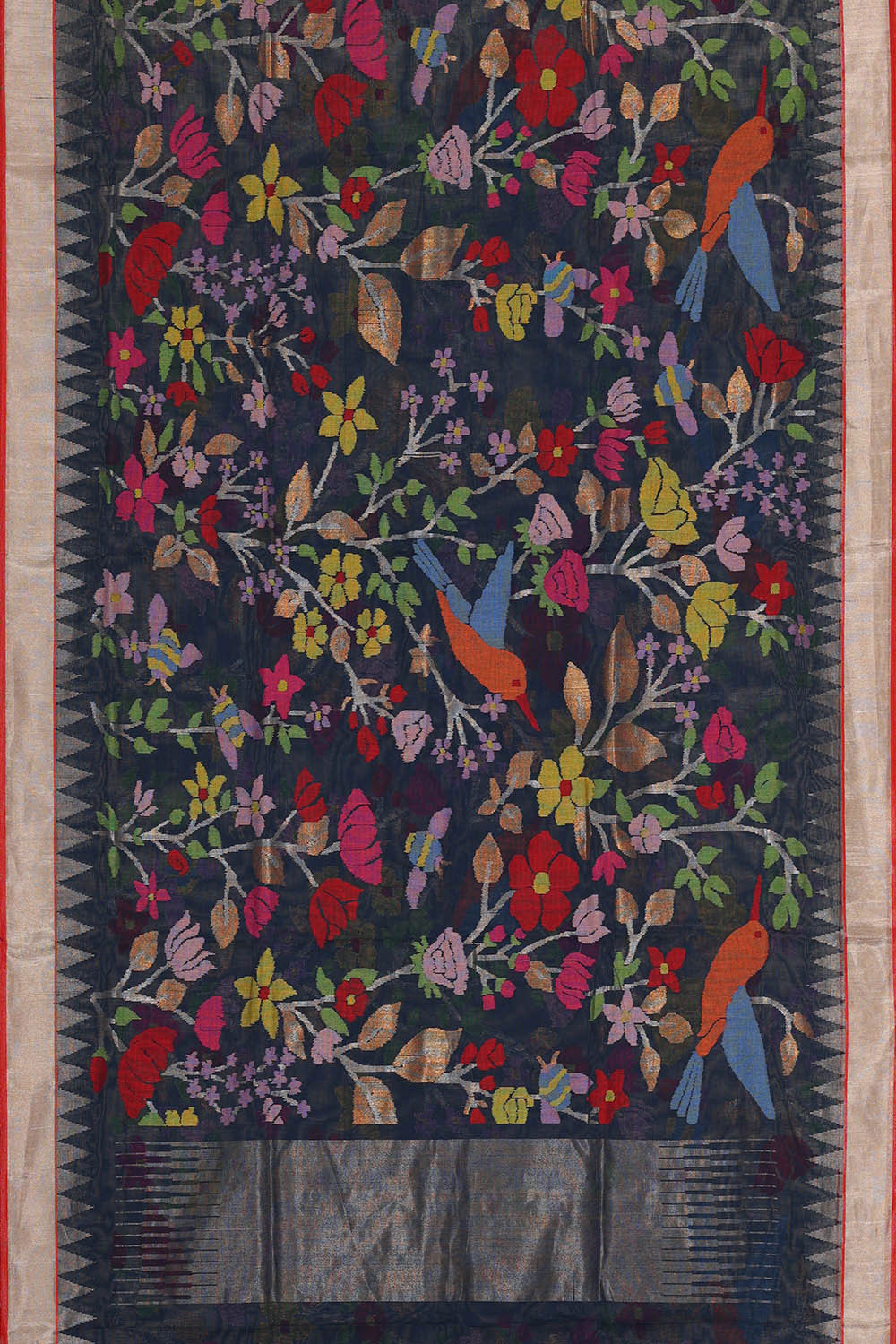 Ponduru Silk Navy Blue Saree