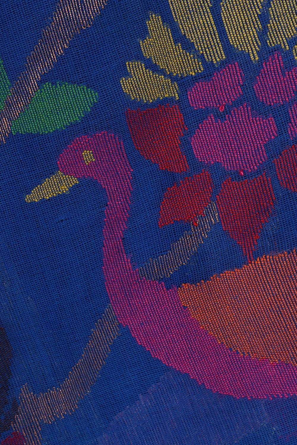 Image of Ponduru cotton Ocean Blue Saree