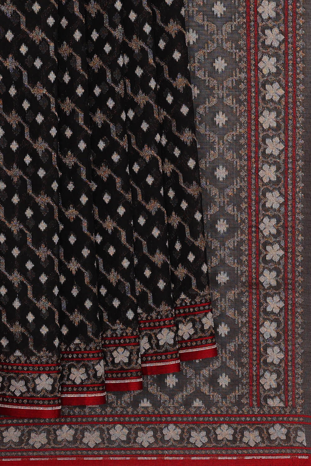 Image of Banarasi Cotton Black Saree