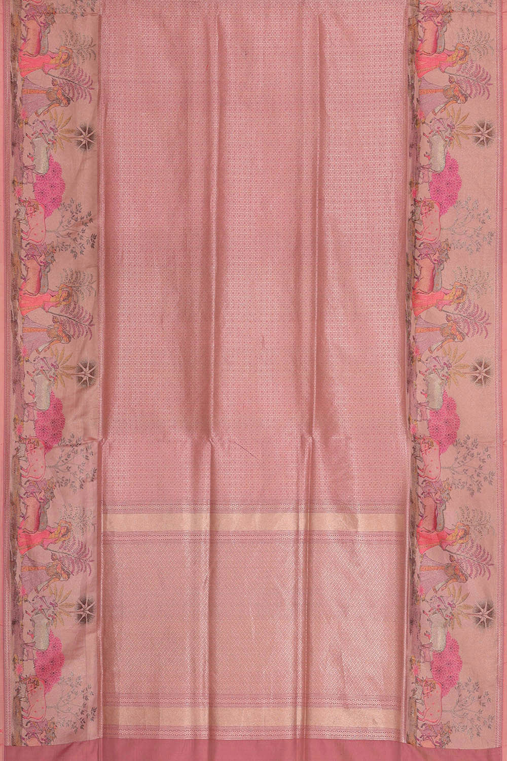 Banarasi Silk Peach Pink Saree