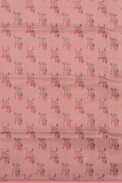 Image of Banarasi Silk Peach Pink Saree