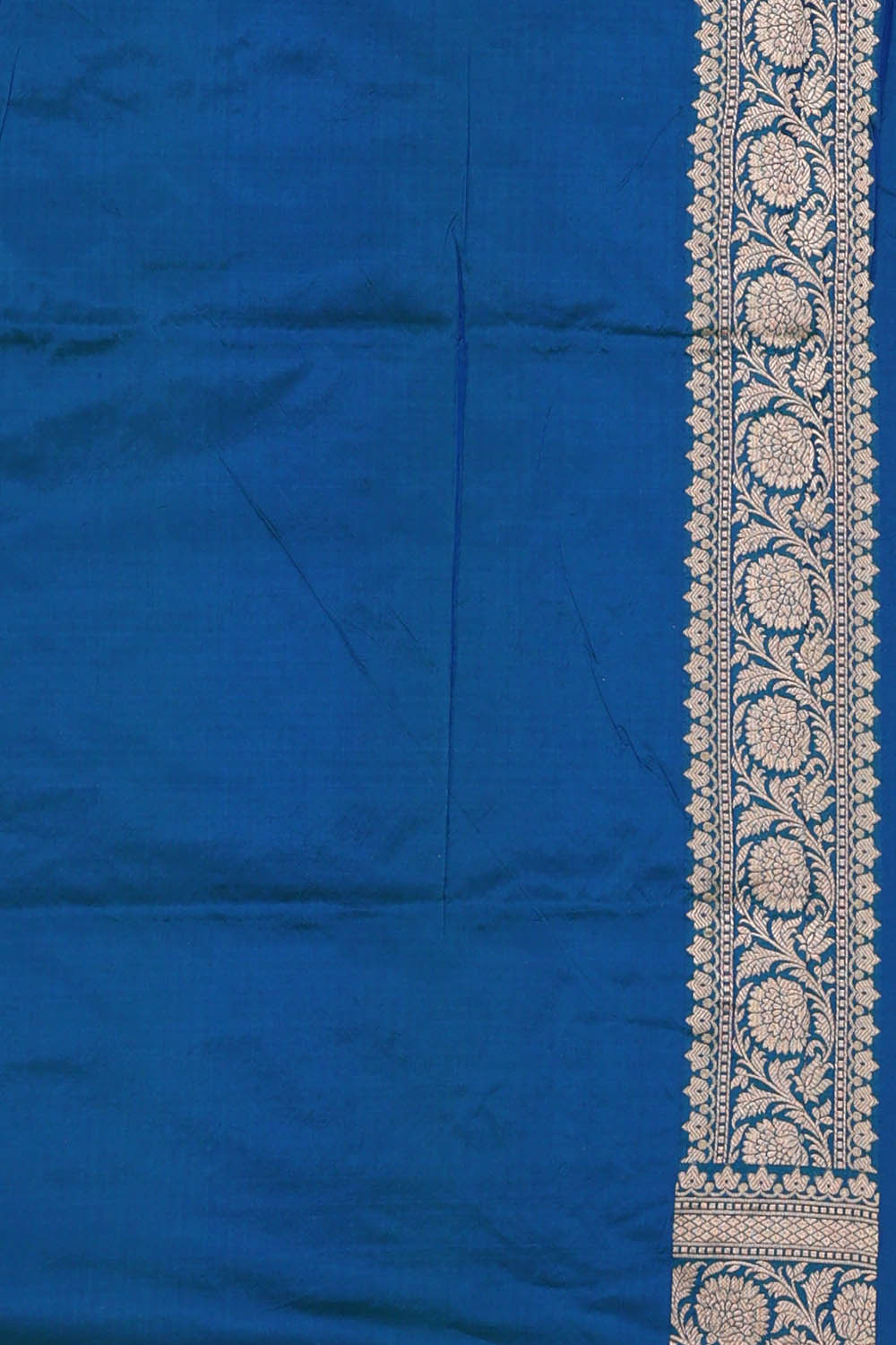 Image of Banarasi Silk Peacock Blue Saree