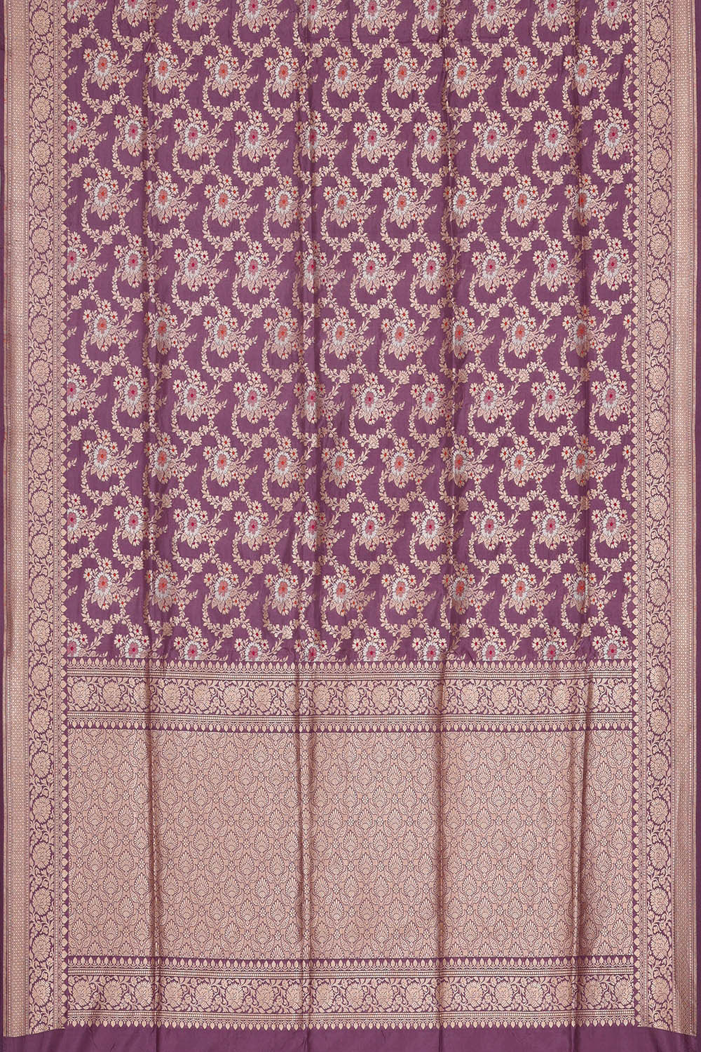 Image of Banarasi Silk Dark Lavender Saree