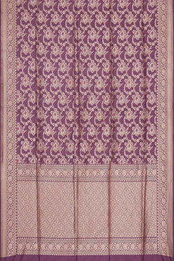 Image of Banarasi Silk Dark Lavender Saree