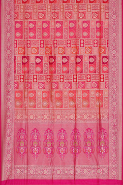 Image of Banarasi Silk Pink-Peach Saree
