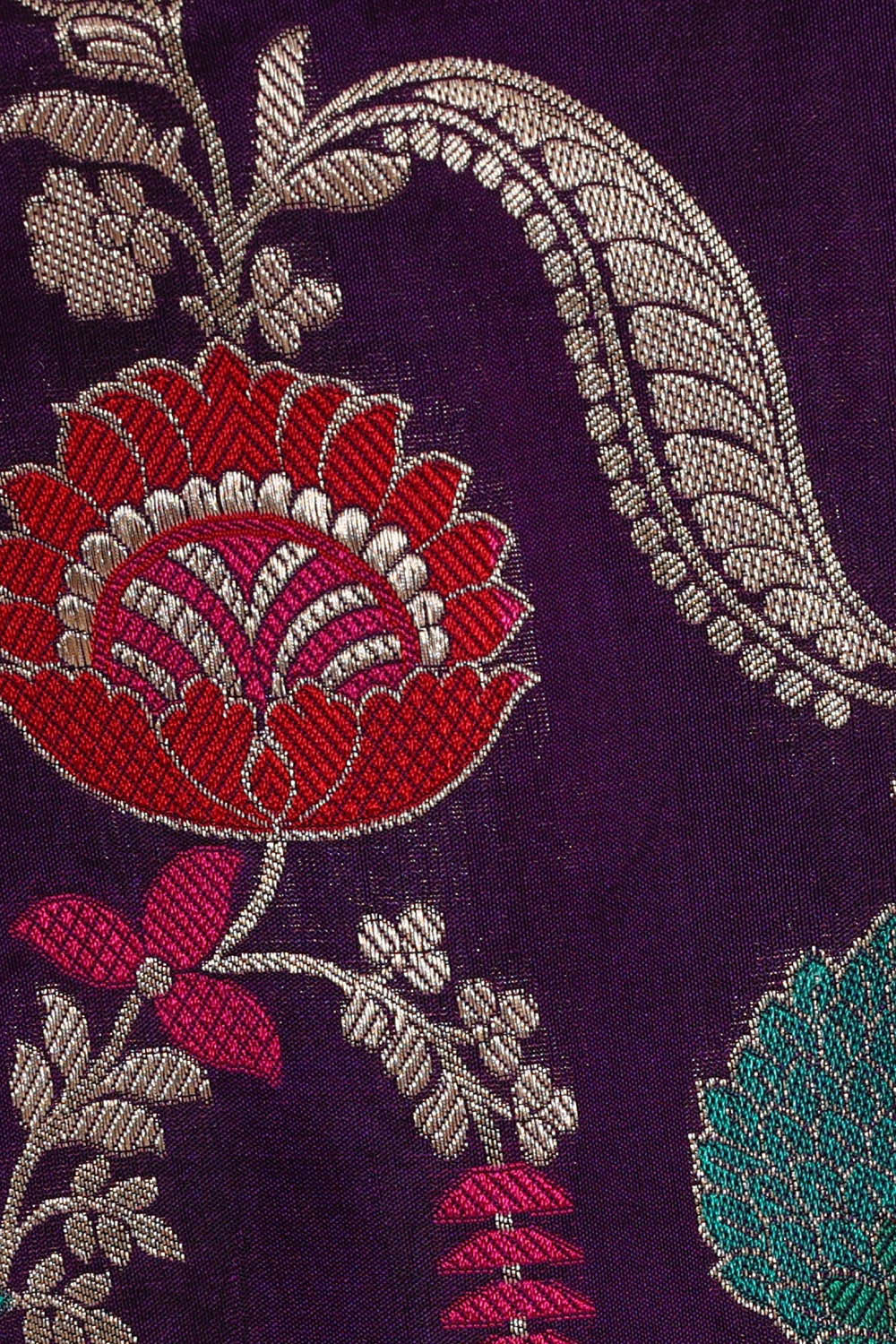 Image of Banarasi Silk Violet Saree