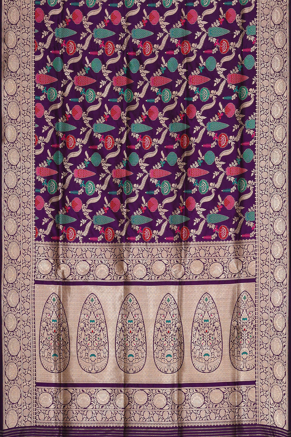 Image of Banarasi Silk Violet Saree