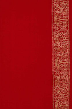 Image of Banarasi Georgette Red Saree