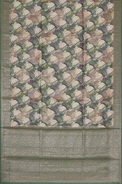 Image of Printed Banarasi Multicolour Saree